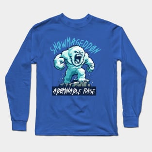 Snowmageddon Abominable Rage - Angry Evil Snowman Long Sleeve T-Shirt